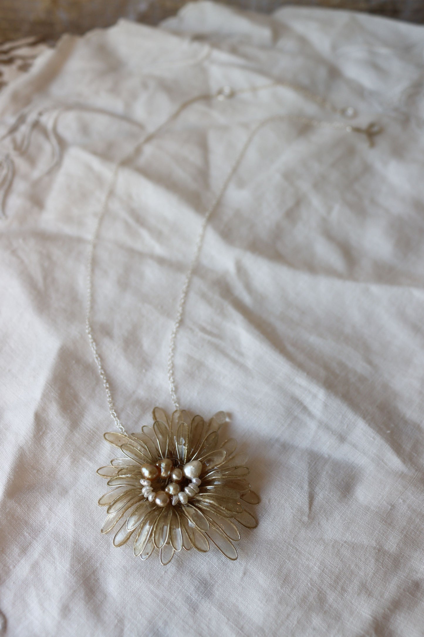 Pearl Daisy Necklace
