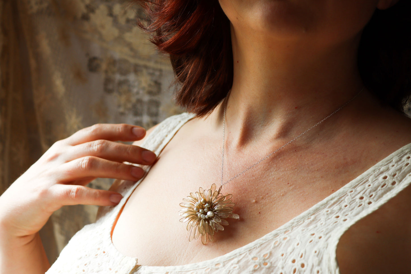 Pearl Daisy Necklace