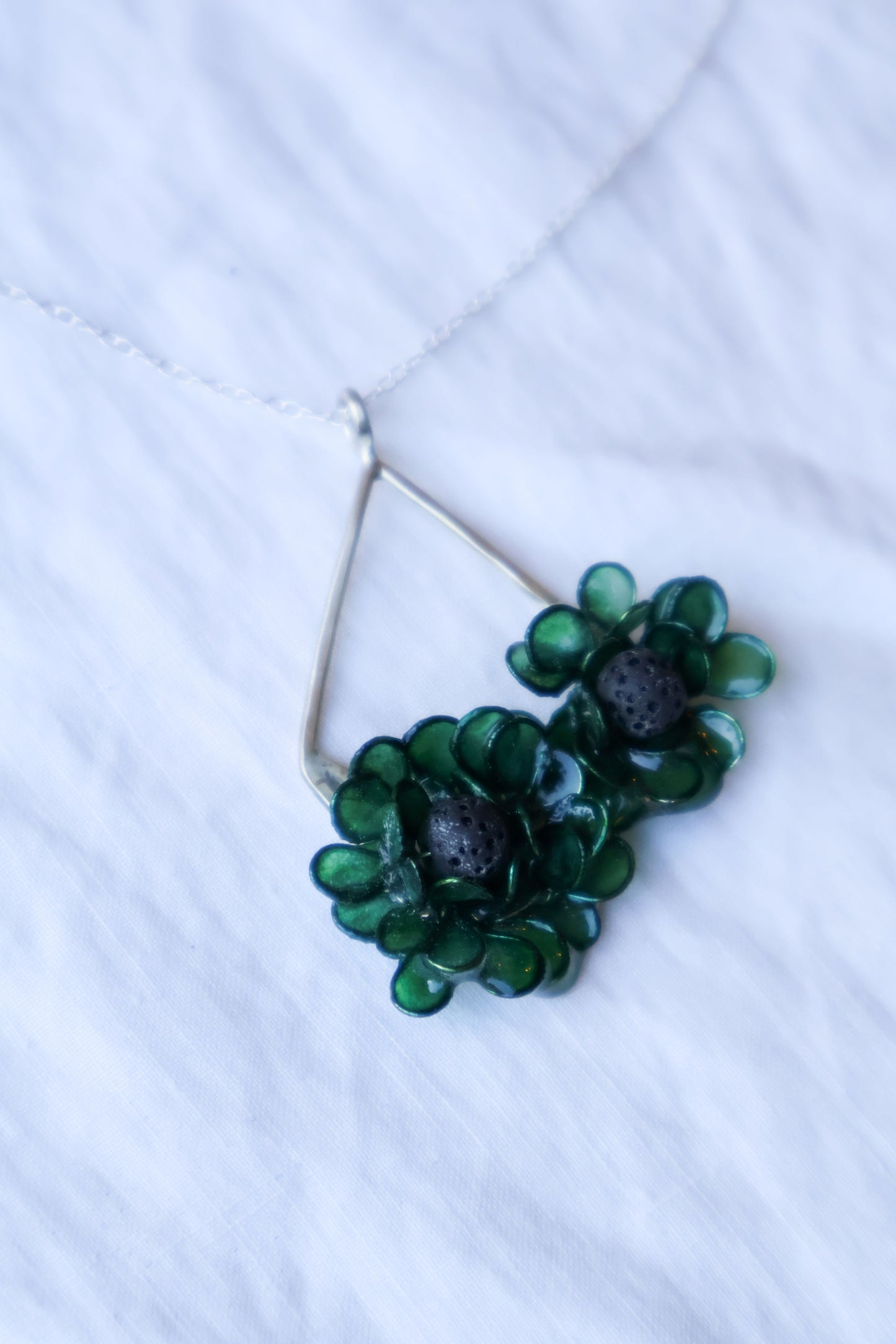 Evergreen Phlox Bouquet Necklace