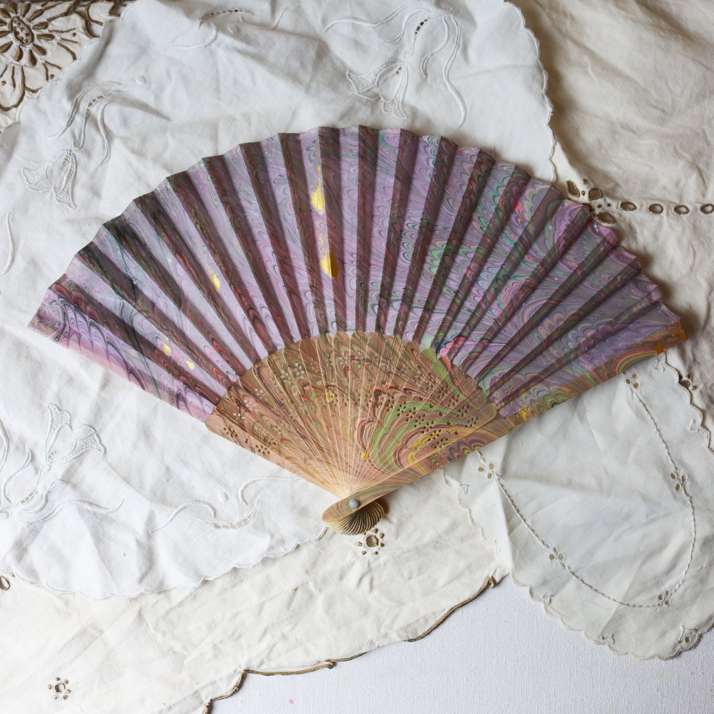 Fragrant Lilac Marbled Fan