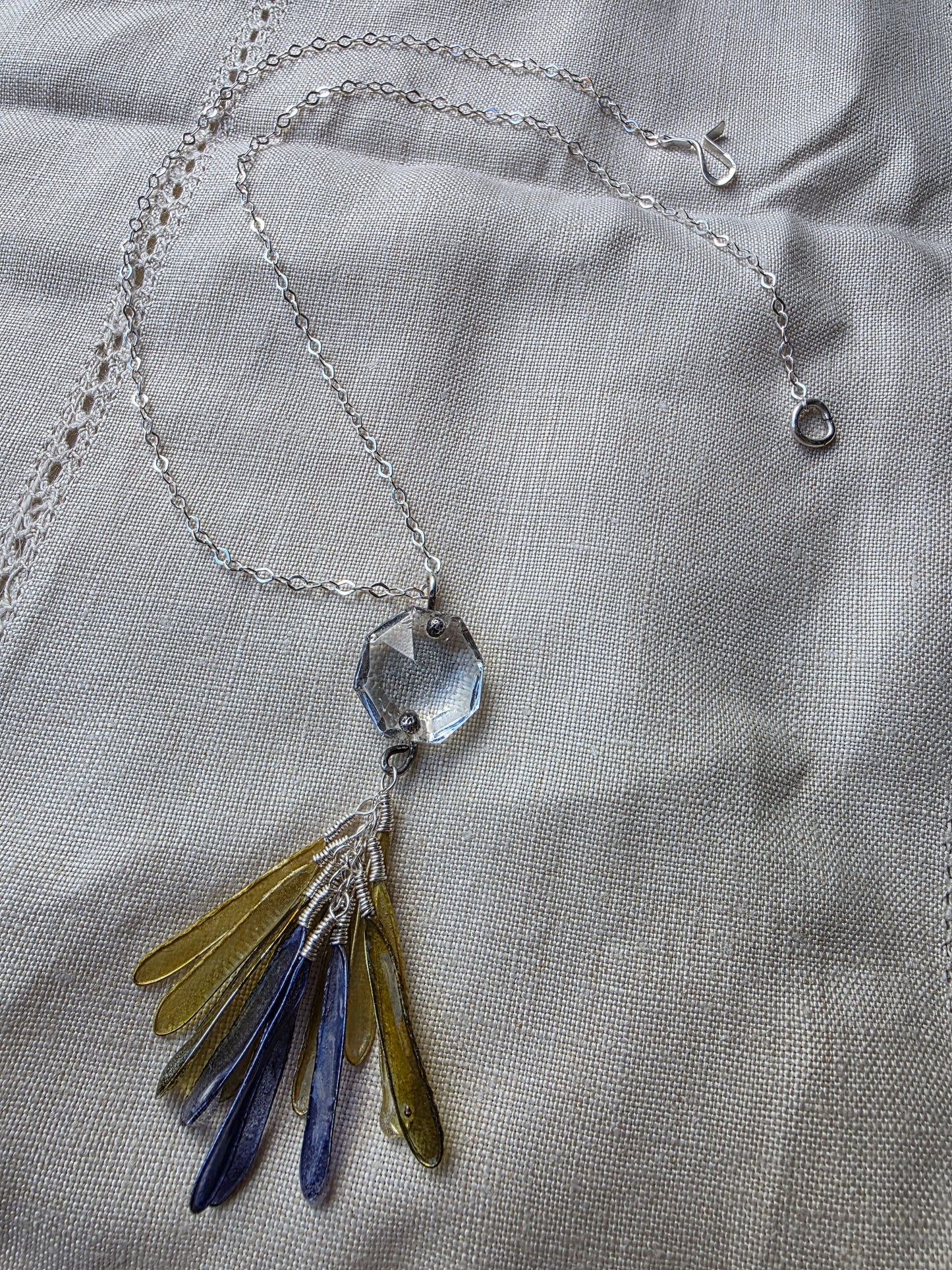 Crystal Frost Necklace, indigo