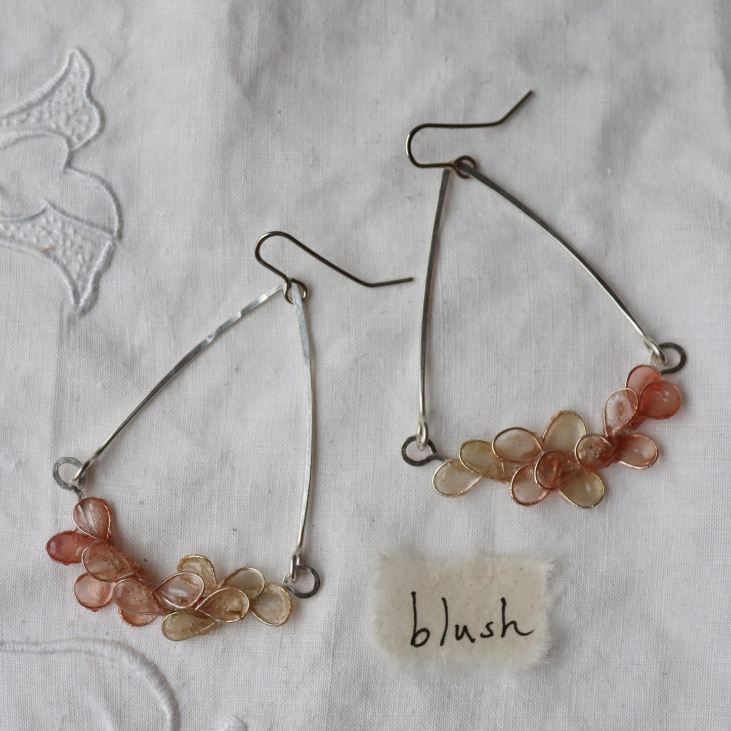 Garden Trellis Earrings : blush