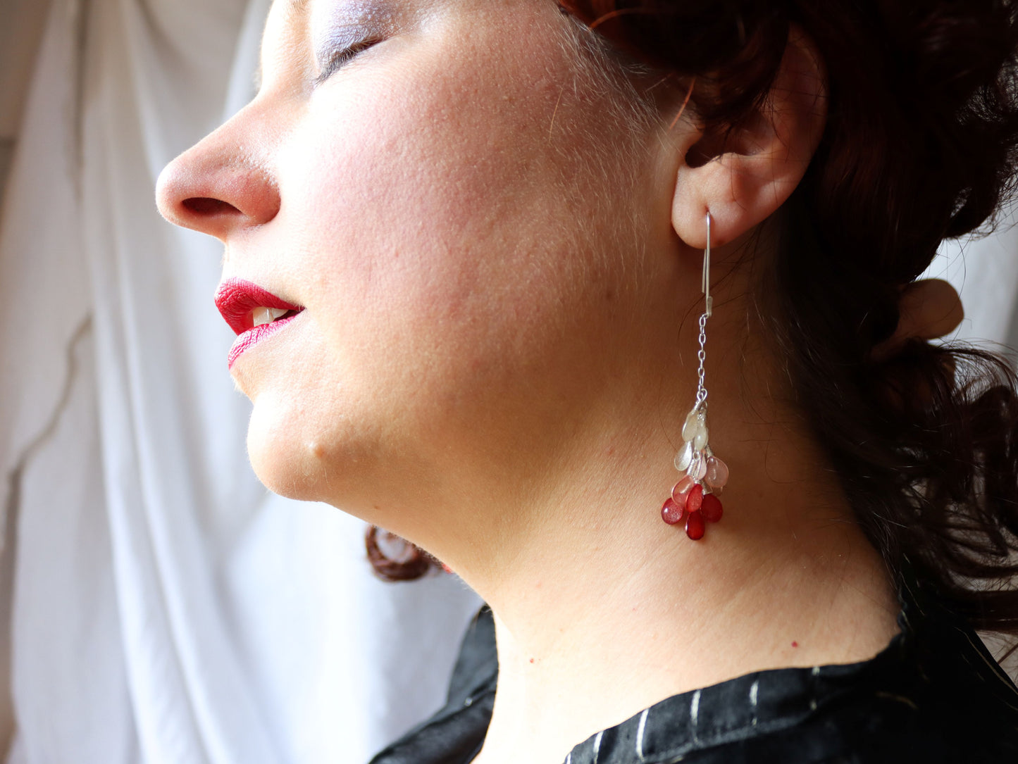 Harvest Earrings, coral
