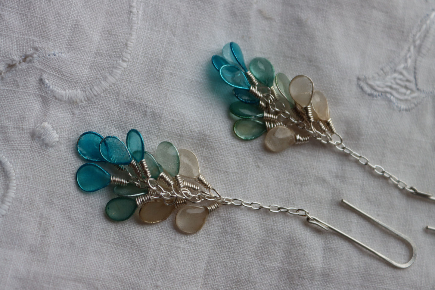 Harvest Earrings, glacier