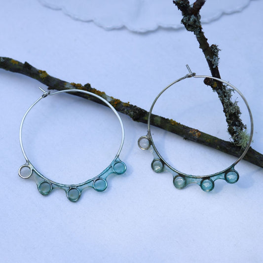 Huckleberry Earrings, glacier blue