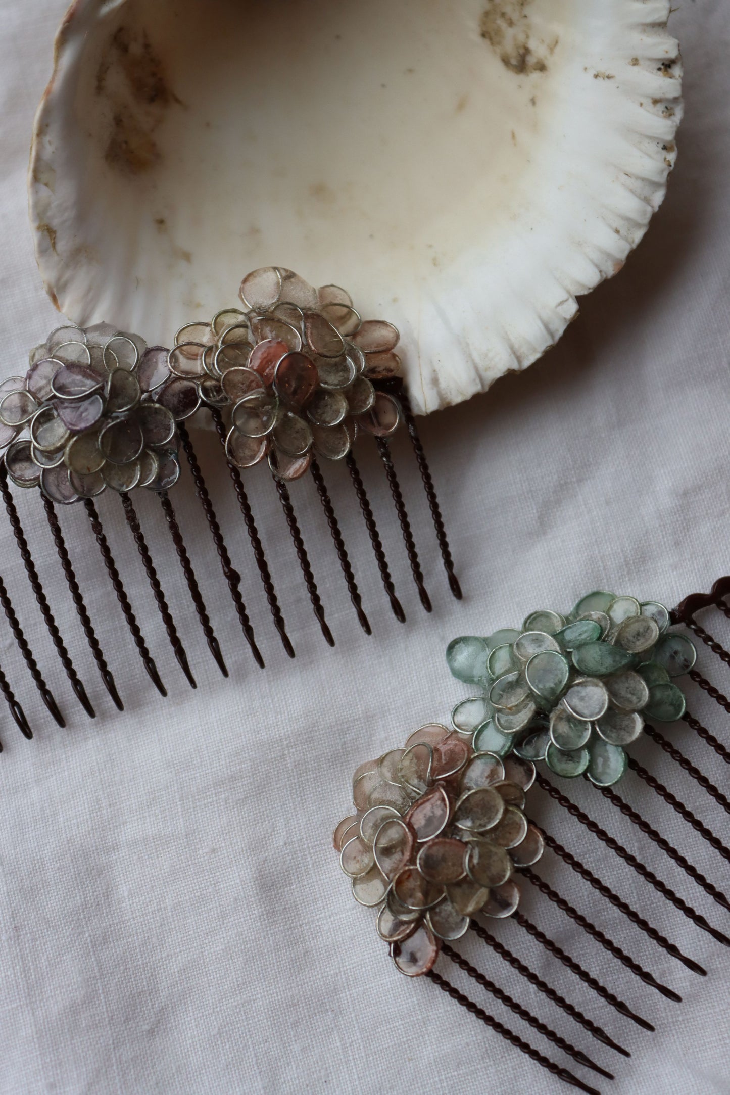 Hydrangea Comb Set : soft pastels