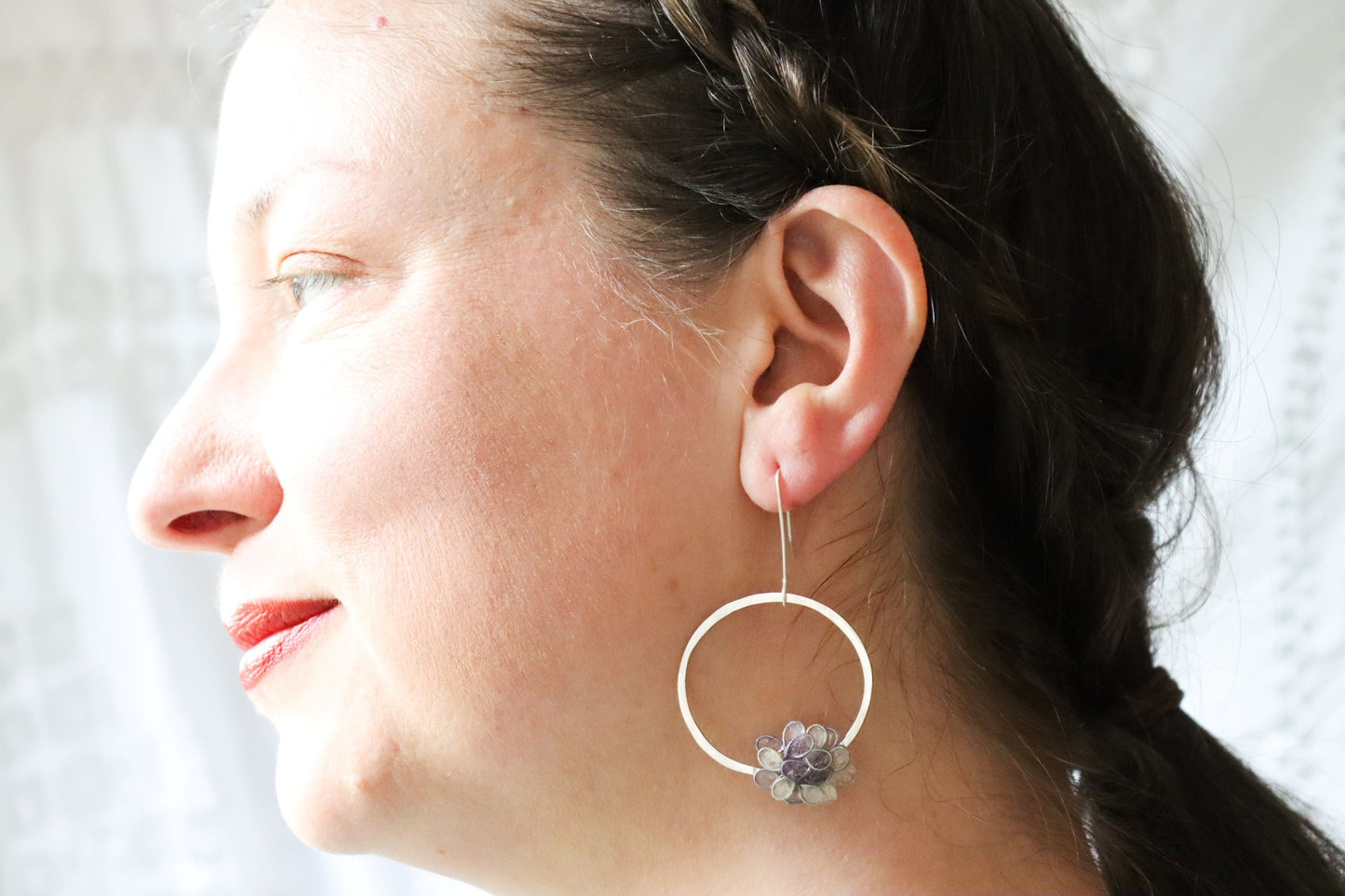 Hydrangea Hoops : silver & lavender