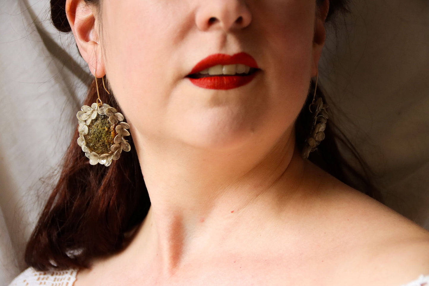 Moss Covered Rocks: Earrings, No. 1