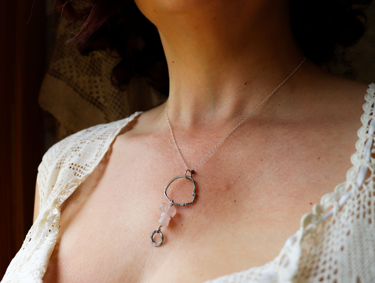 Gift from the Sea Necklace : with rose quartz