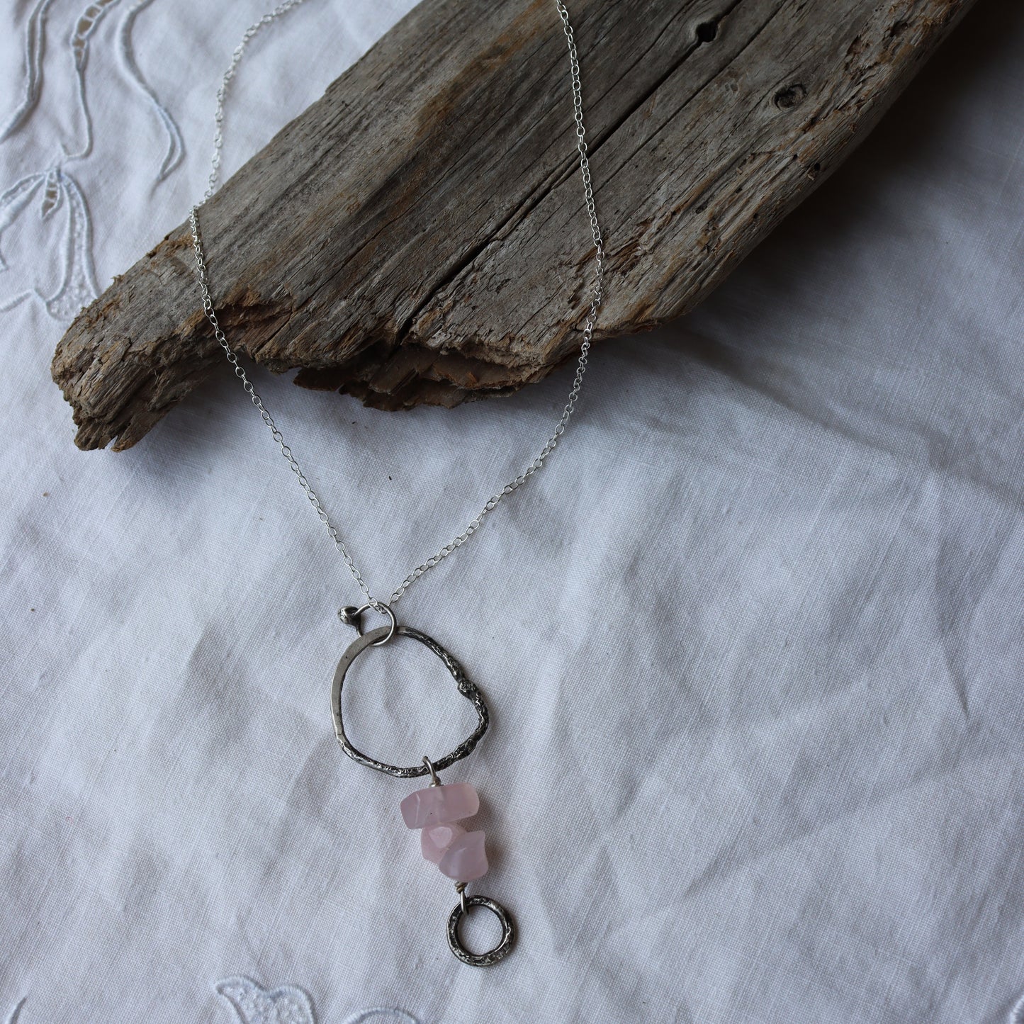 Gift from the Sea Necklace : with rose quartz