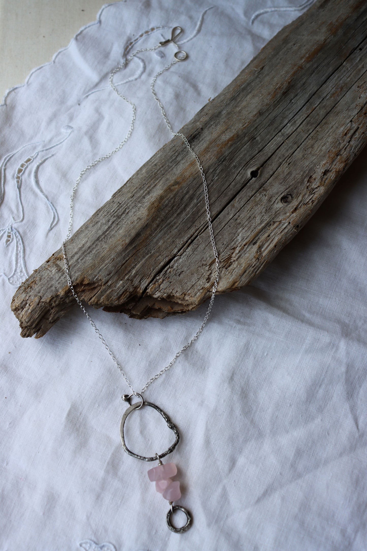Gift from the Sea Necklace : with rose quartz