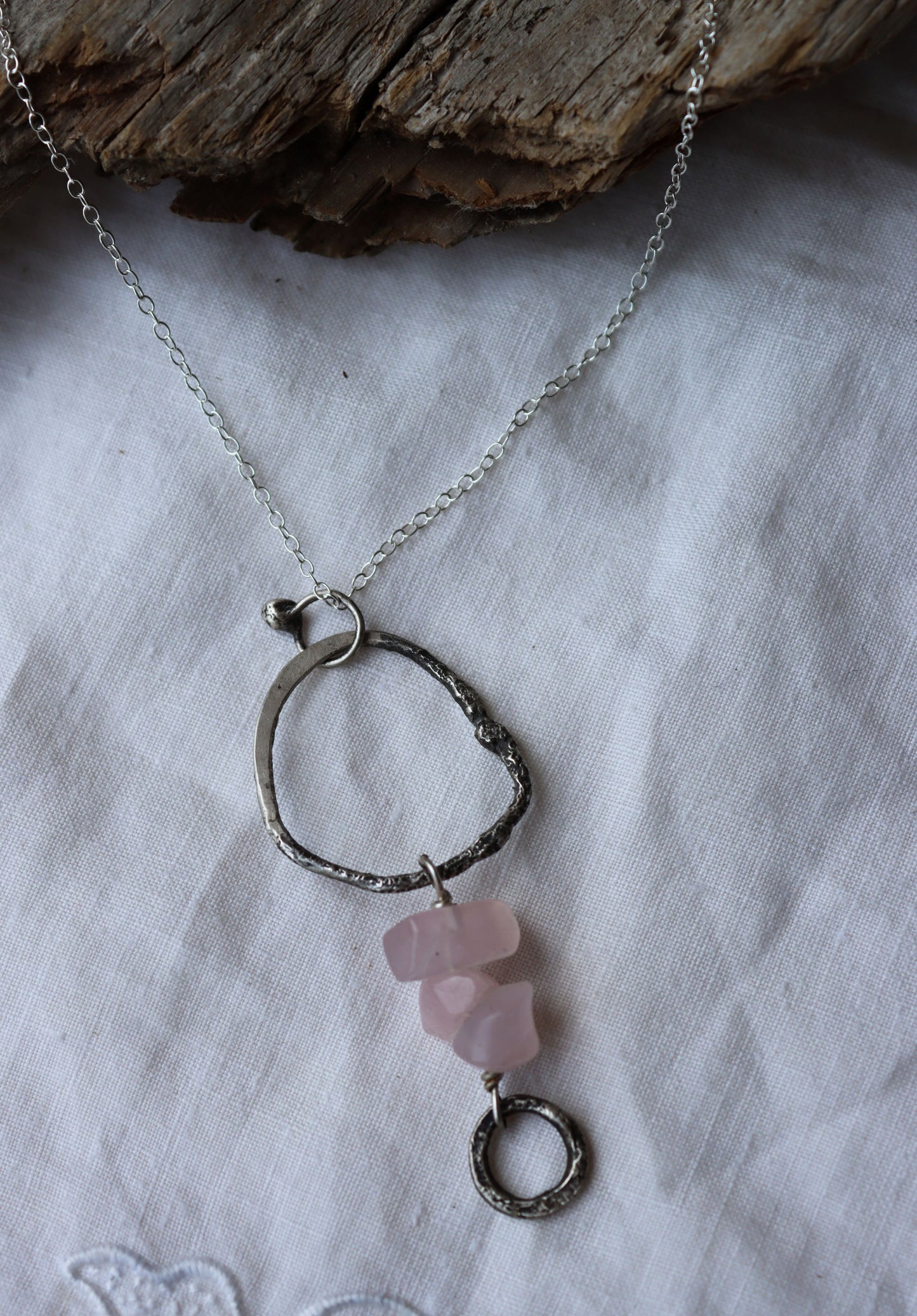 Gift from the Sea Necklace : with rose quartz
