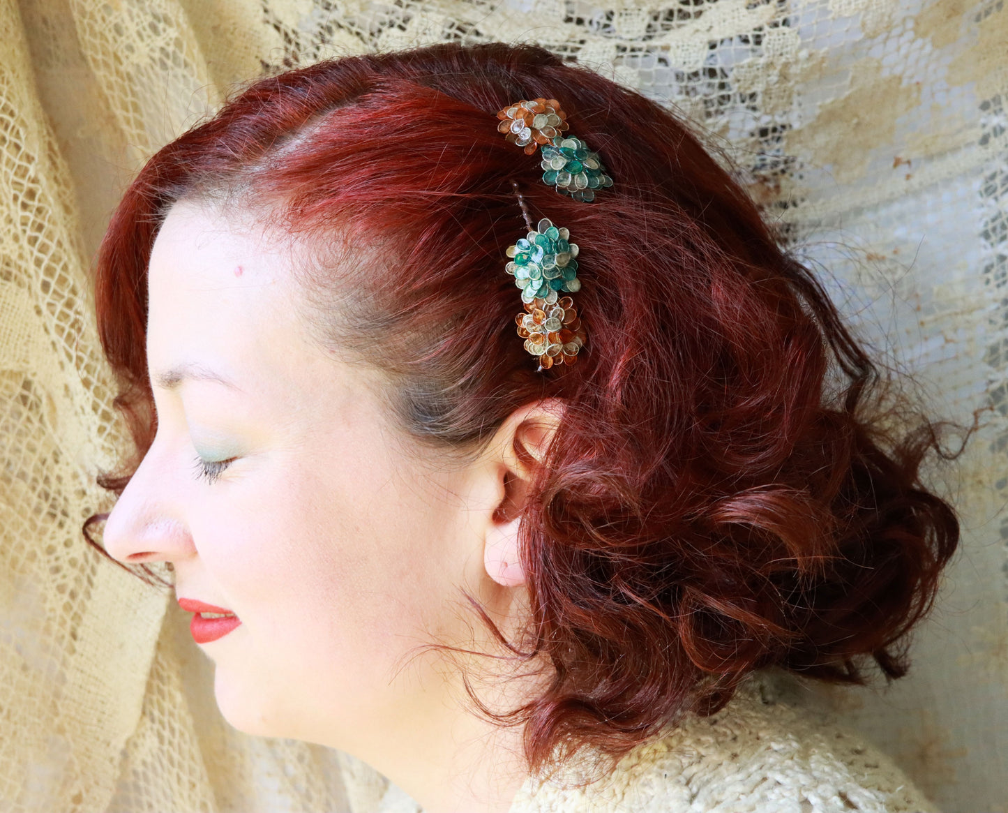 Spring Flower Hair Comb Set