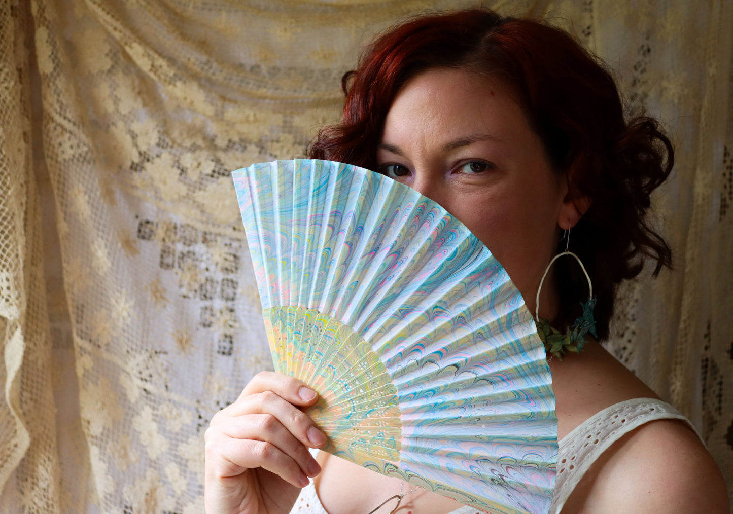 Sunny Ocean Marbled Fan