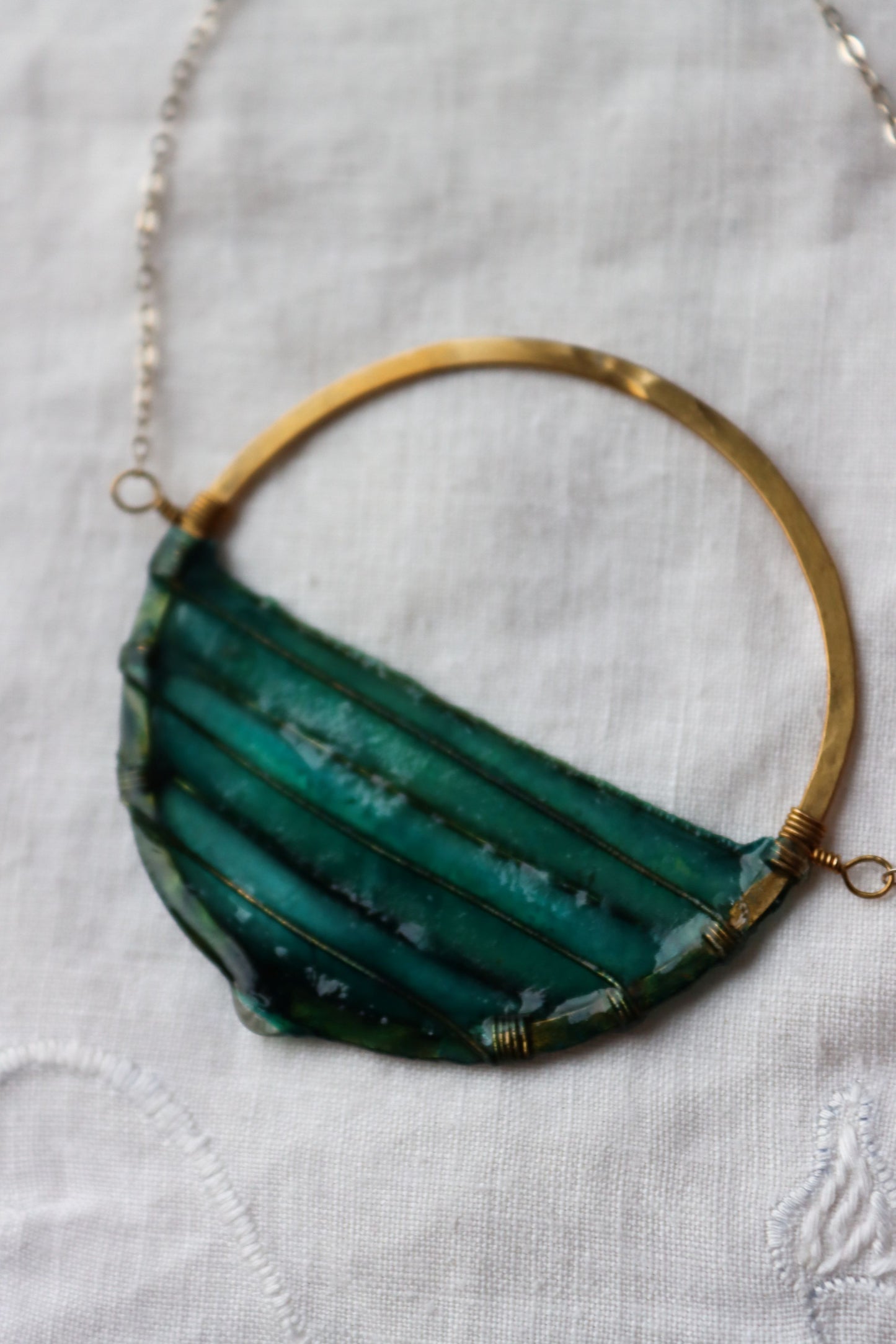 Sunrise Necklace, evergreen