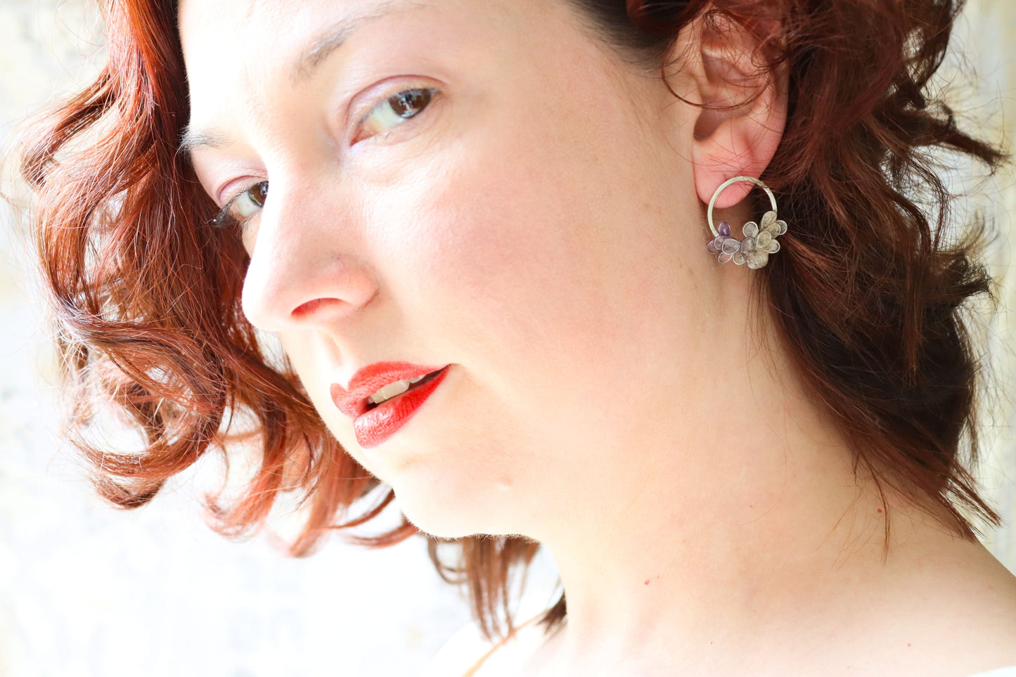 Viburnum Earrings : lavender