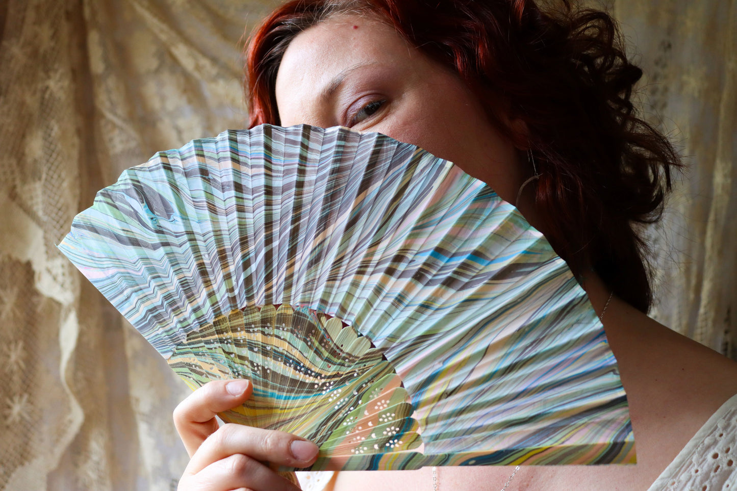 Wind Through Branches Marbled Fan