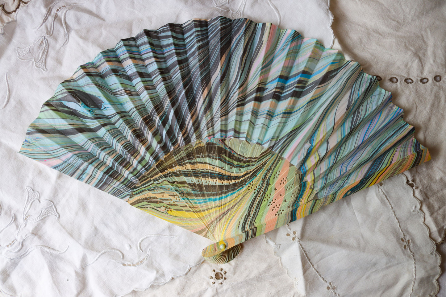 Wind Through Branches Marbled Fan