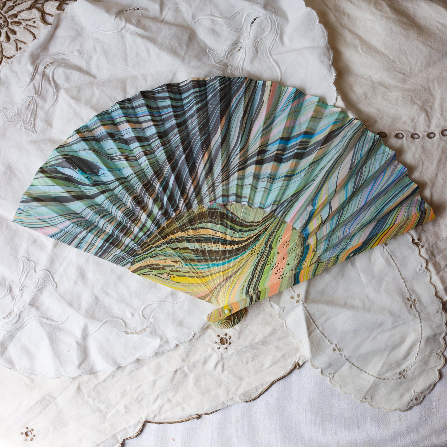 Wind Through Branches Marbled Fan