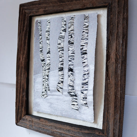 Birches in Deep Snow