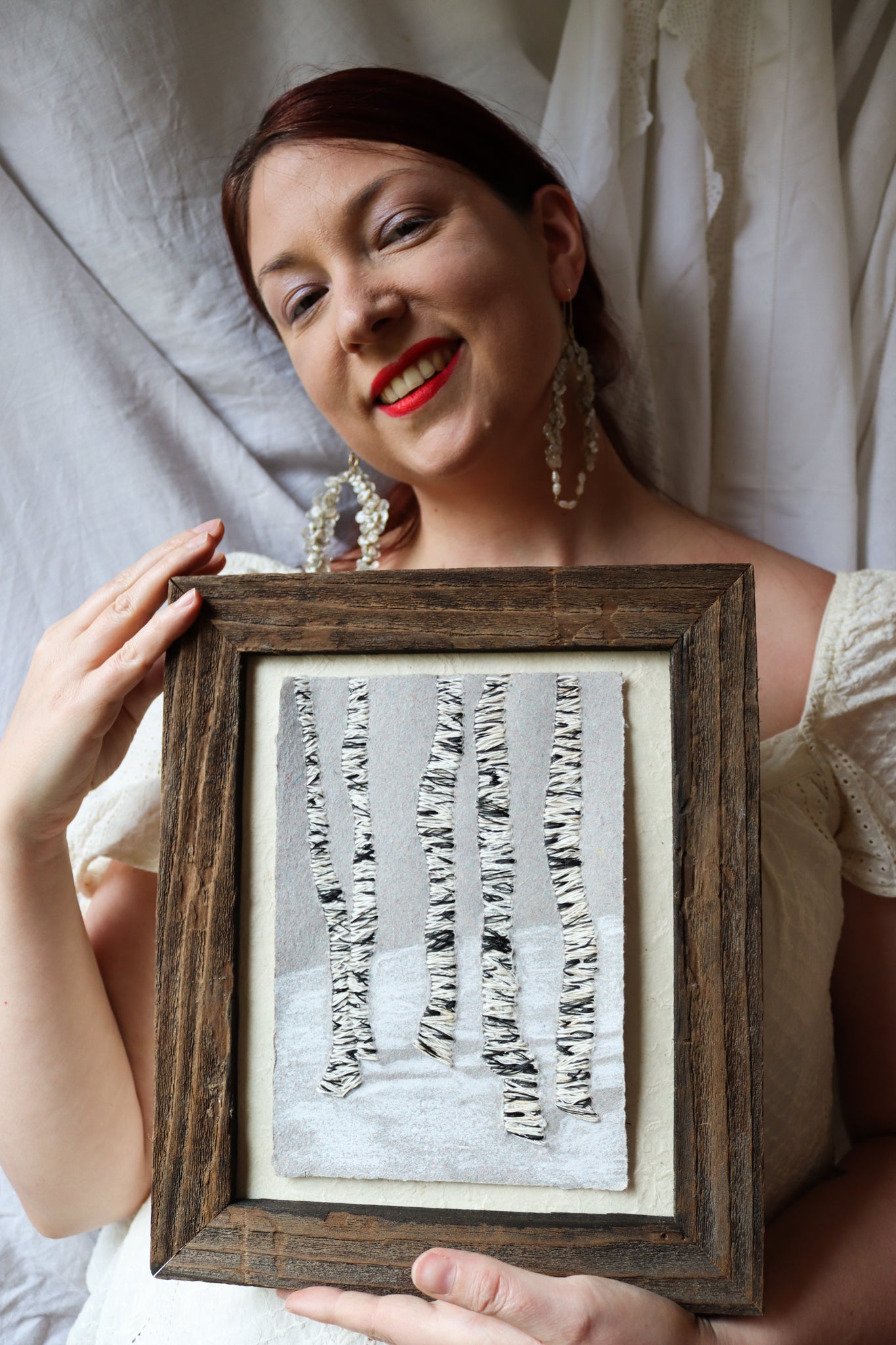 Birches in Deep Snow