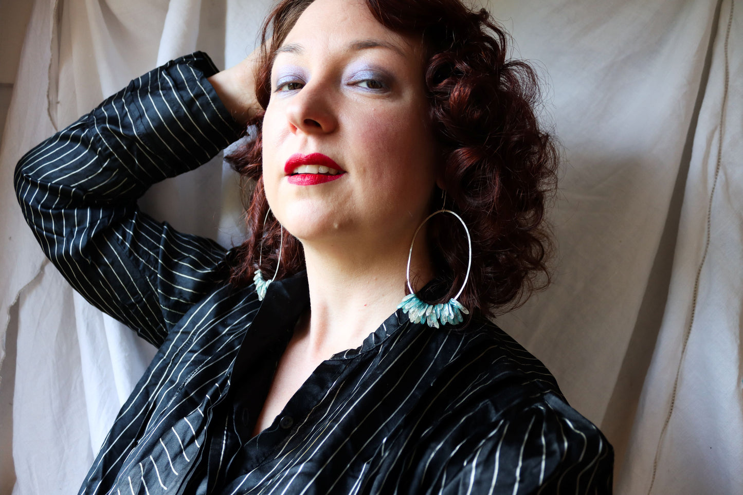 Cascade Earrings, glacier