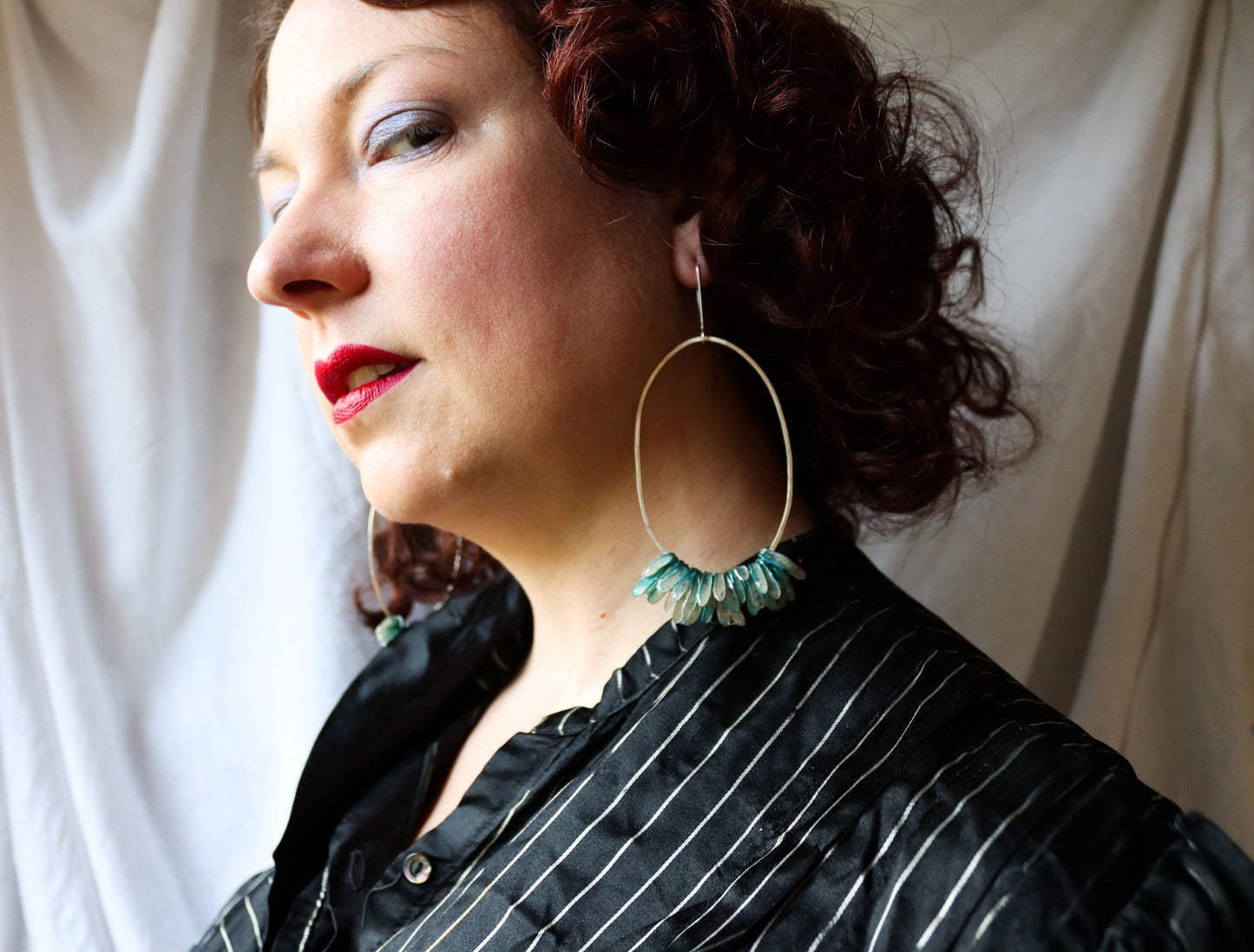 Cascade Earrings, glacier