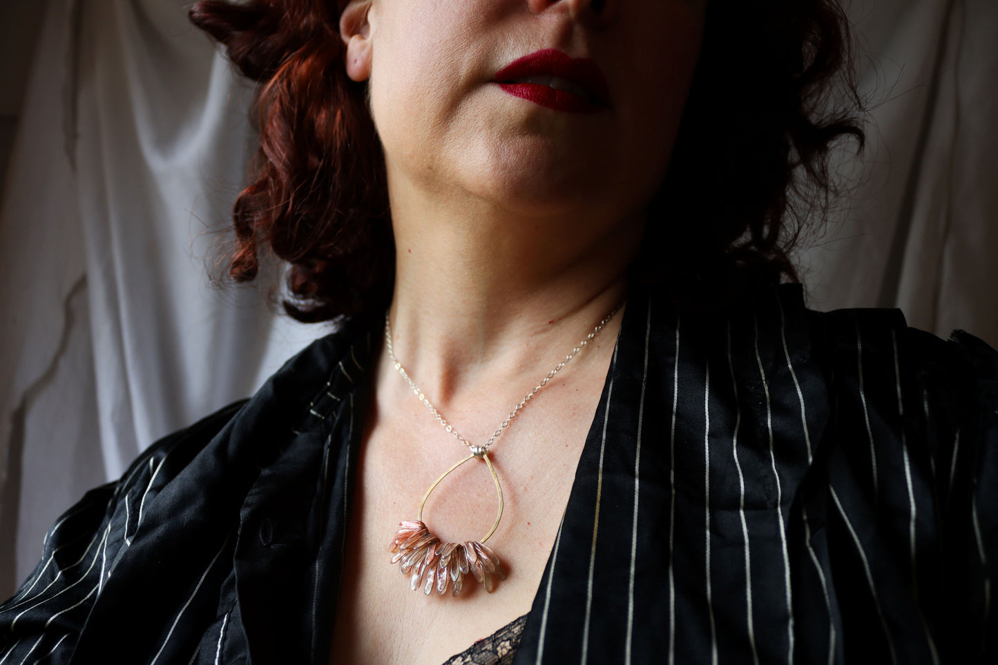 Cascade Necklace, apricot