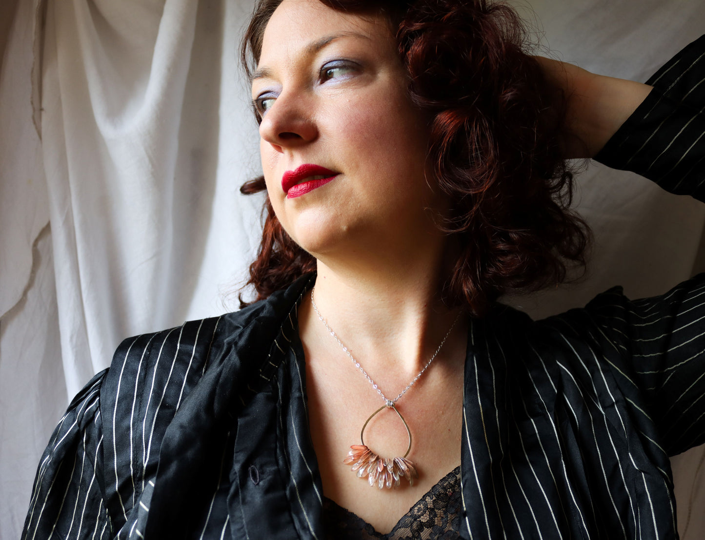 Cascade Necklace, apricot