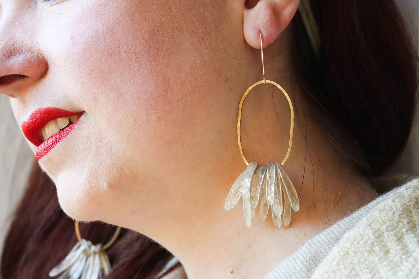 Cascade Earrings, ivory