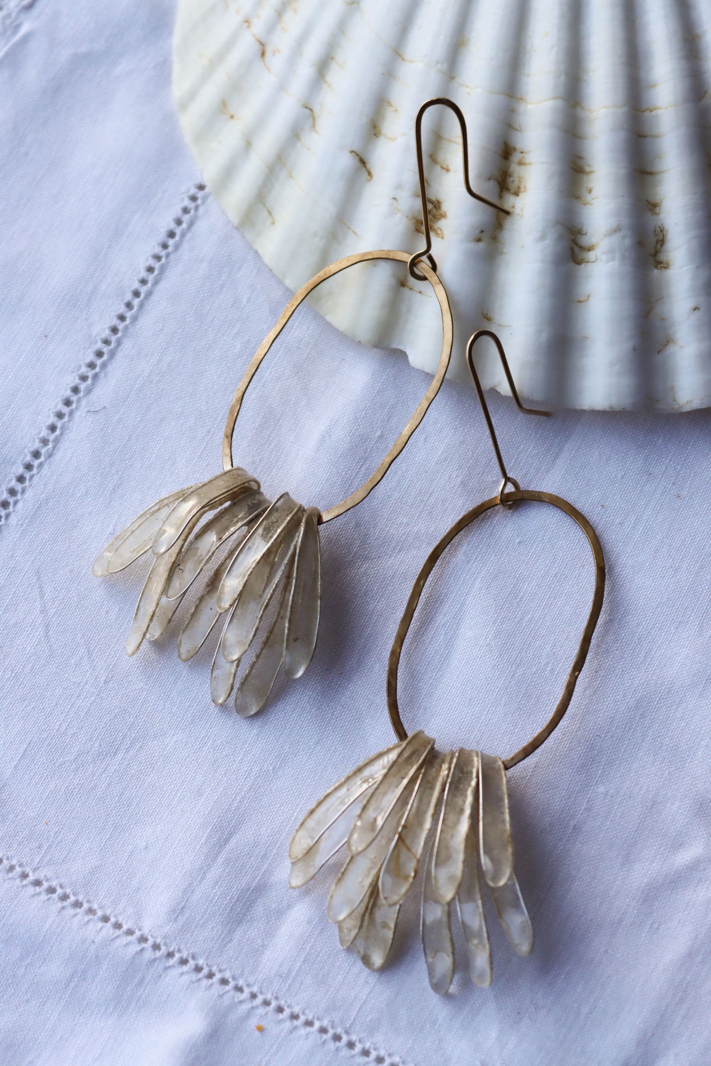 Cascade Earrings, ivory
