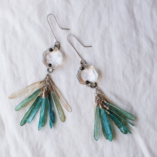 Crystal Frost Earrings, glacier blue