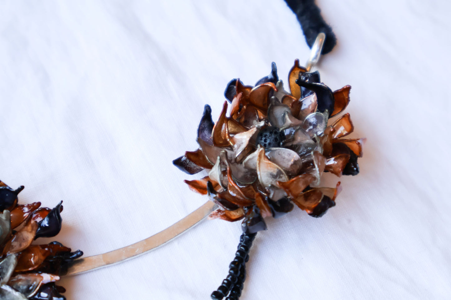 Gardenias in Deep Shadows Necklace