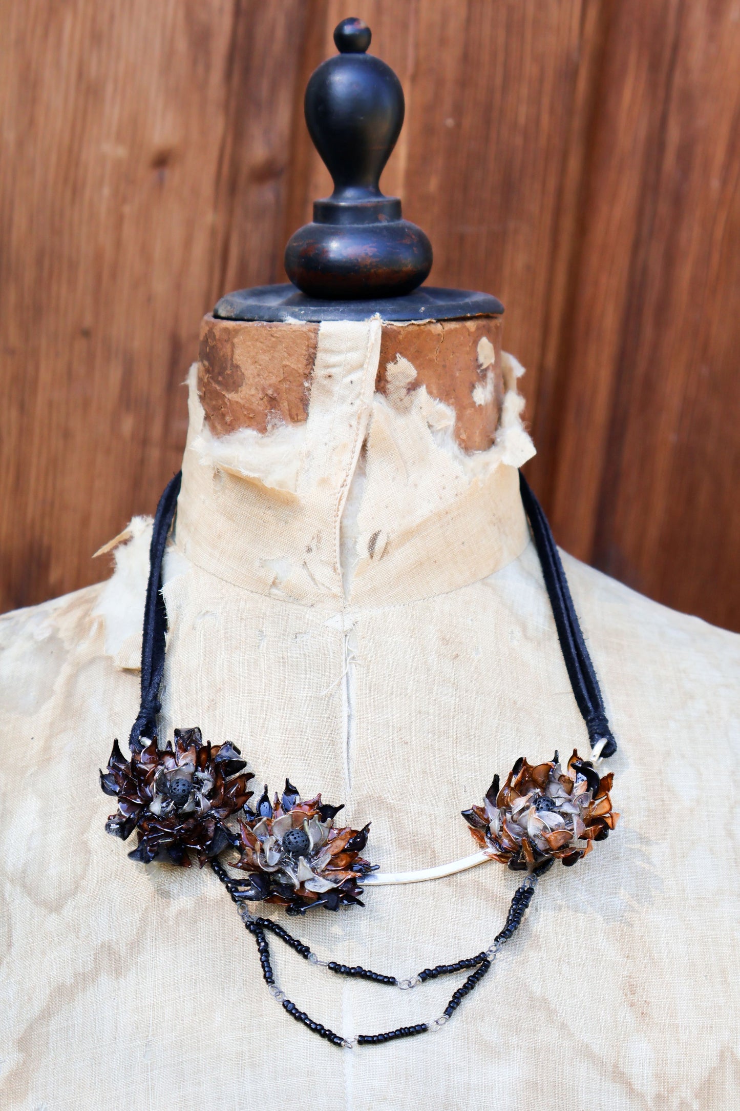 Gardenias in Deep Shadows Necklace