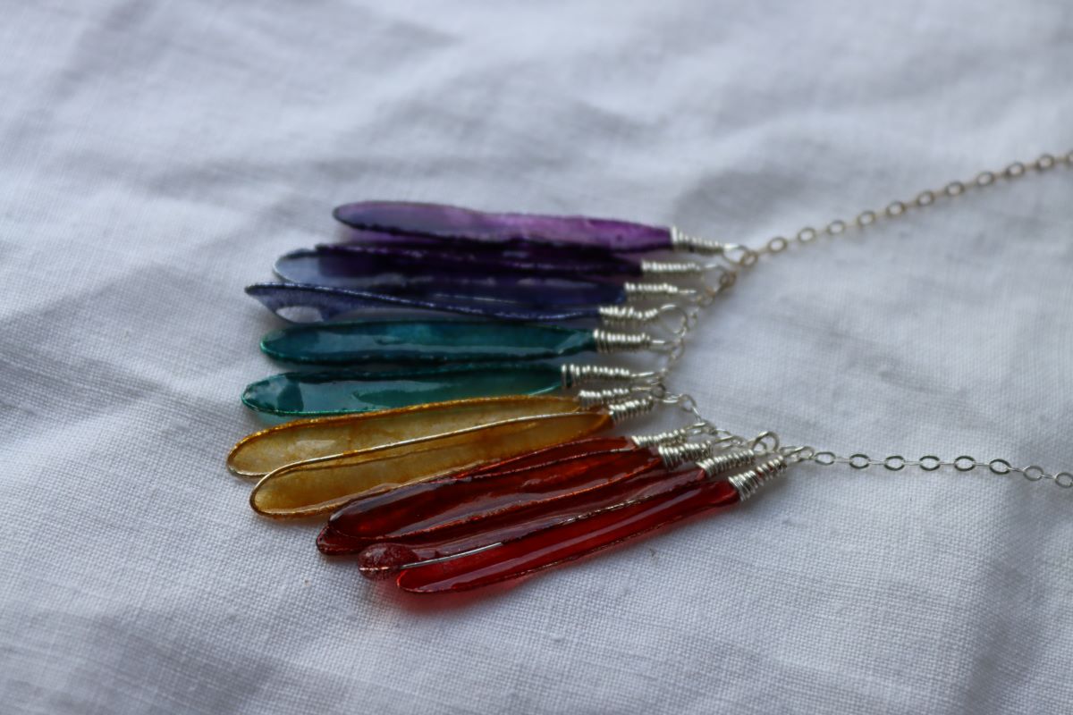 Rainbow Dragonfly Necklace