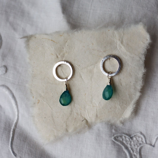 Droplet Earrings, emerald