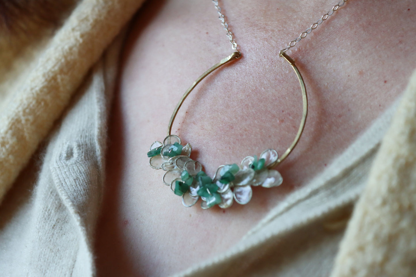 Emeralds & Petals Necklace