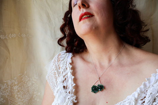 Evergreen Phlox Bouquet Necklace