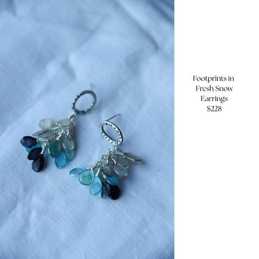 Private Listing for Laura : Footprints in Fresh Snow Earrings