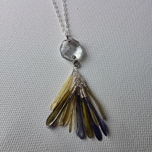 Crystal Frost Necklace, indigo