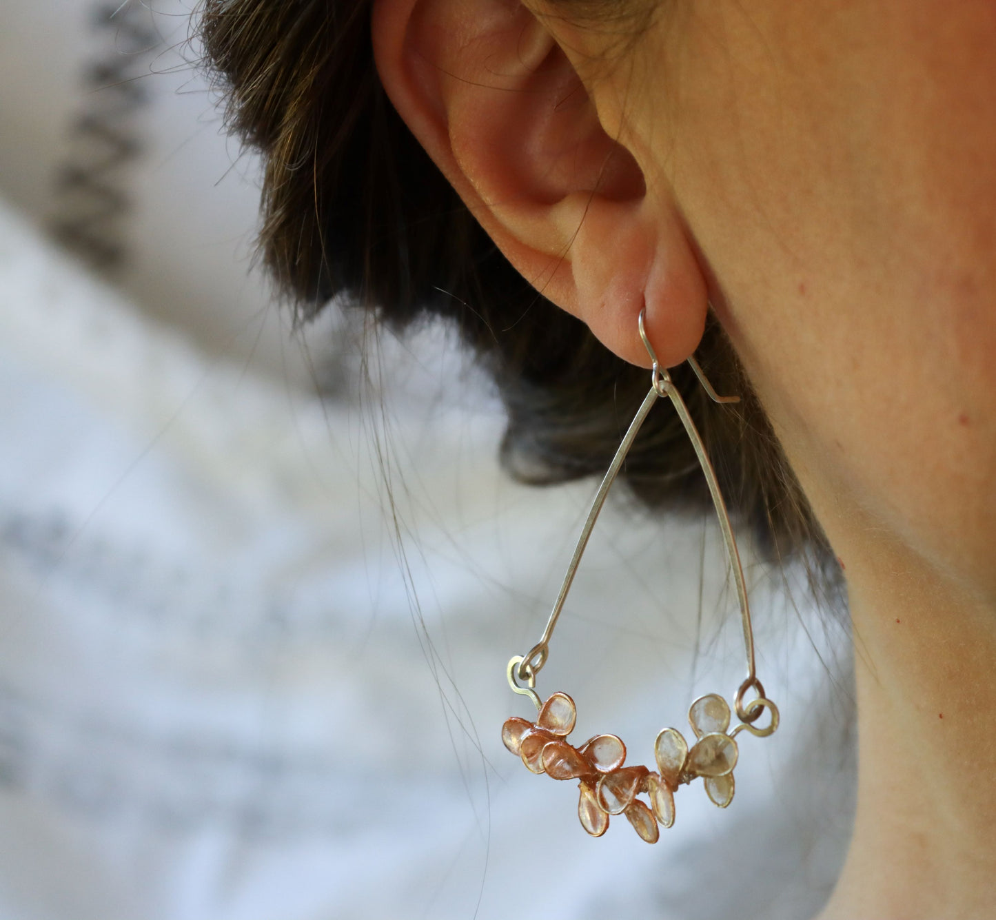 Garden Trellis Earrings : apricot