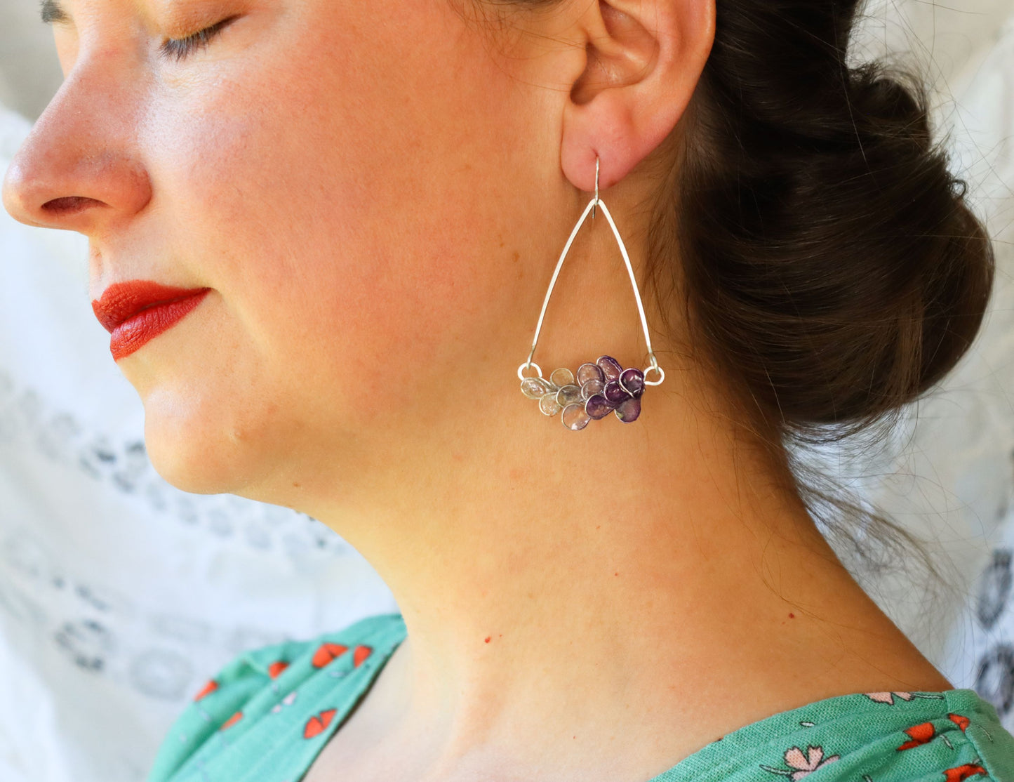 Garden Trellis Earrings : lilac