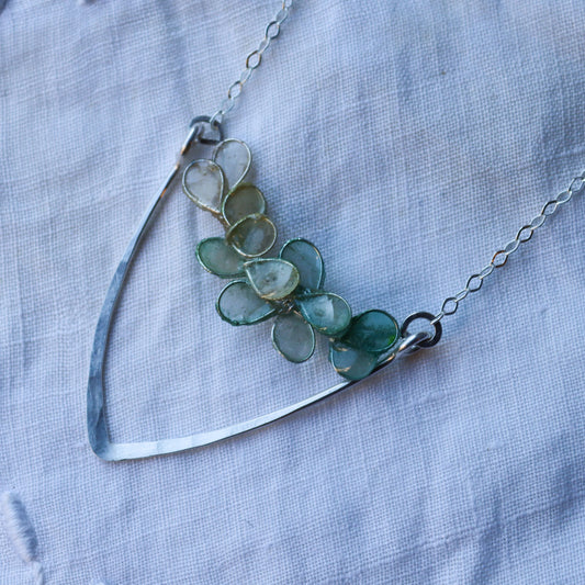 Garden Trellis Necklace : sea glass