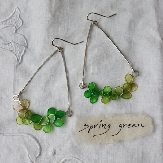 Garden Trellis Earrings : spring green