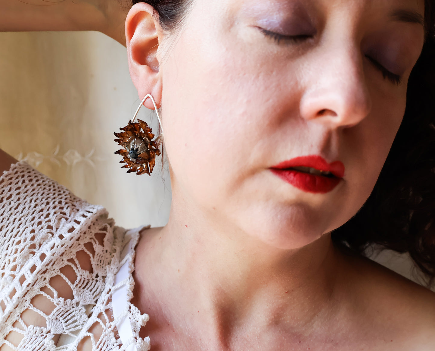 Midnight Gardenia Earrings