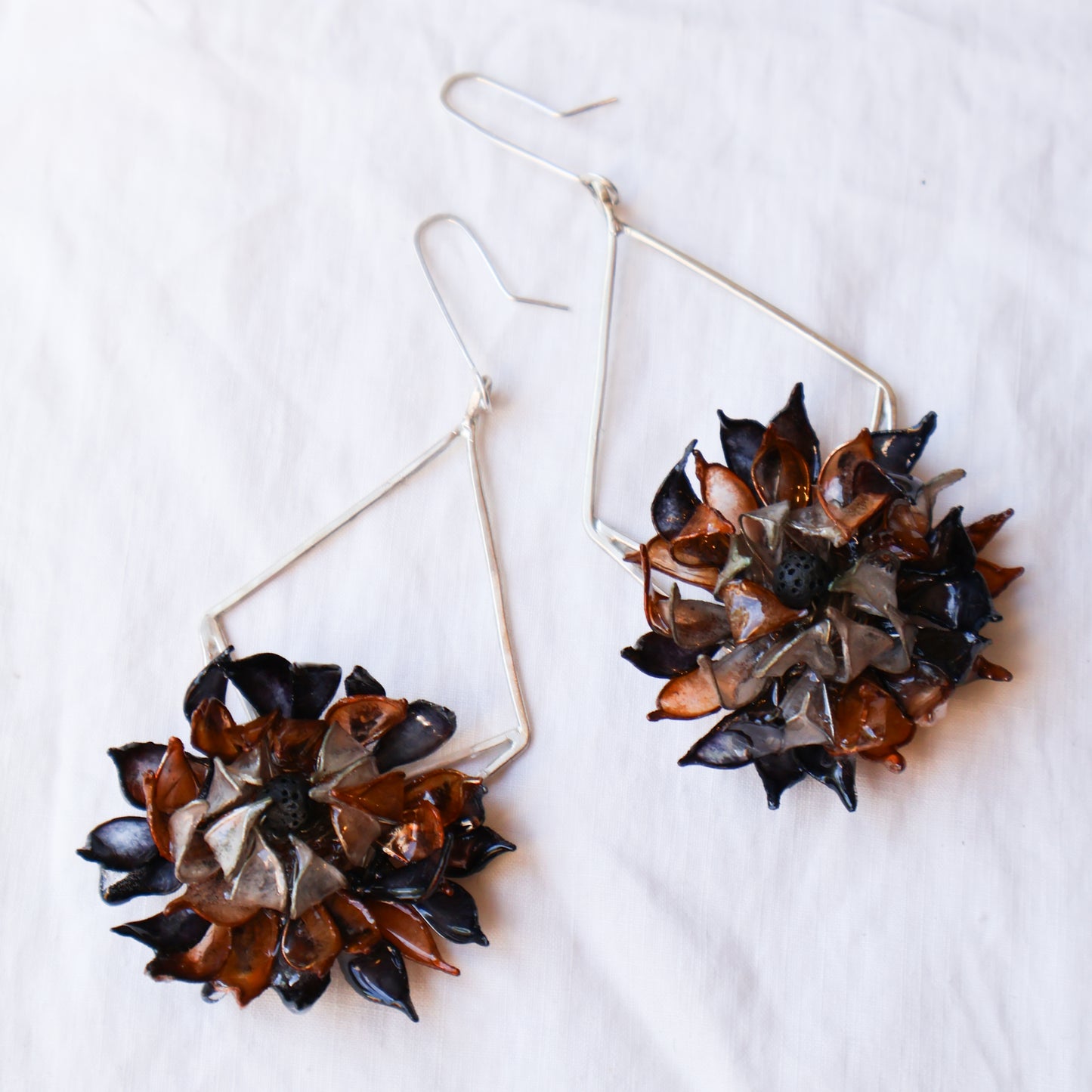 Shadow Gardenia Earrings