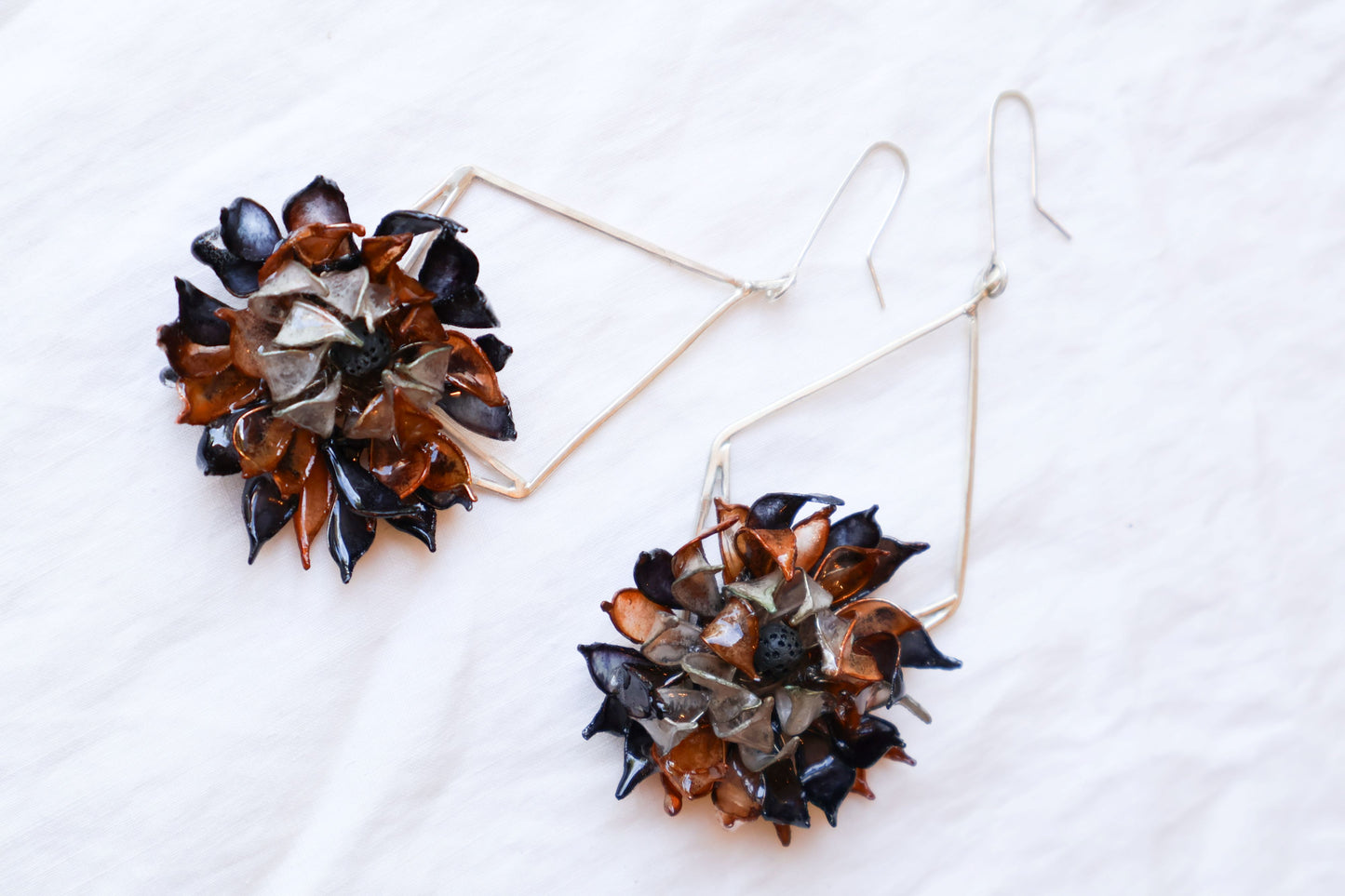 Shadow Gardenia Earrings