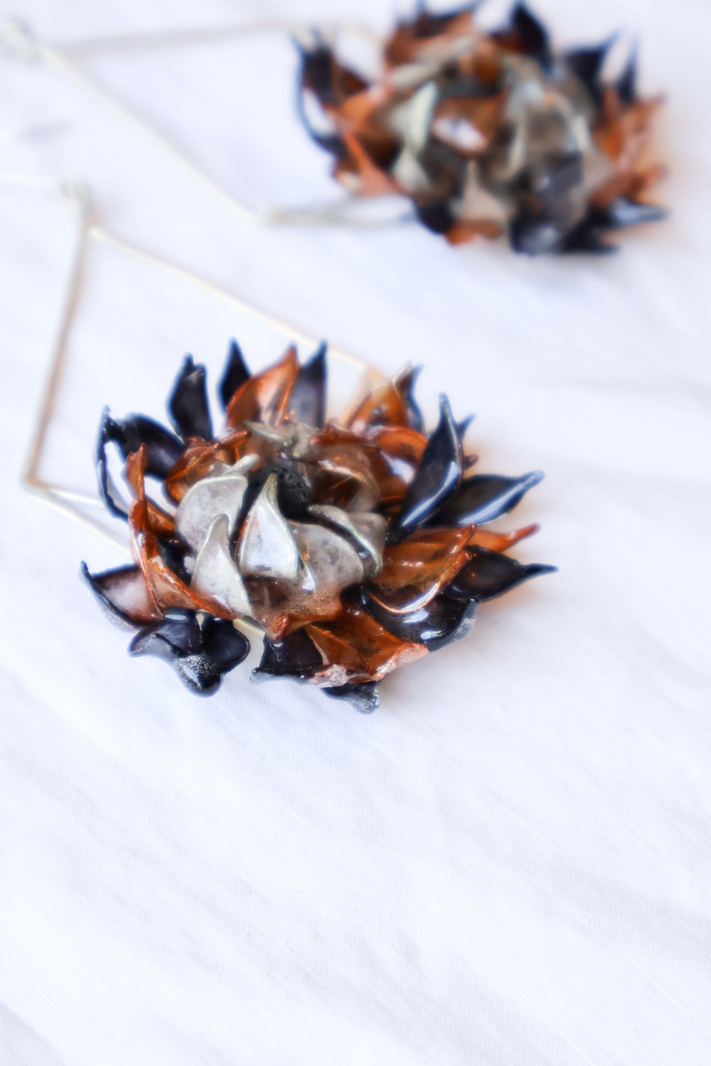 Shadow Gardenia Earrings
