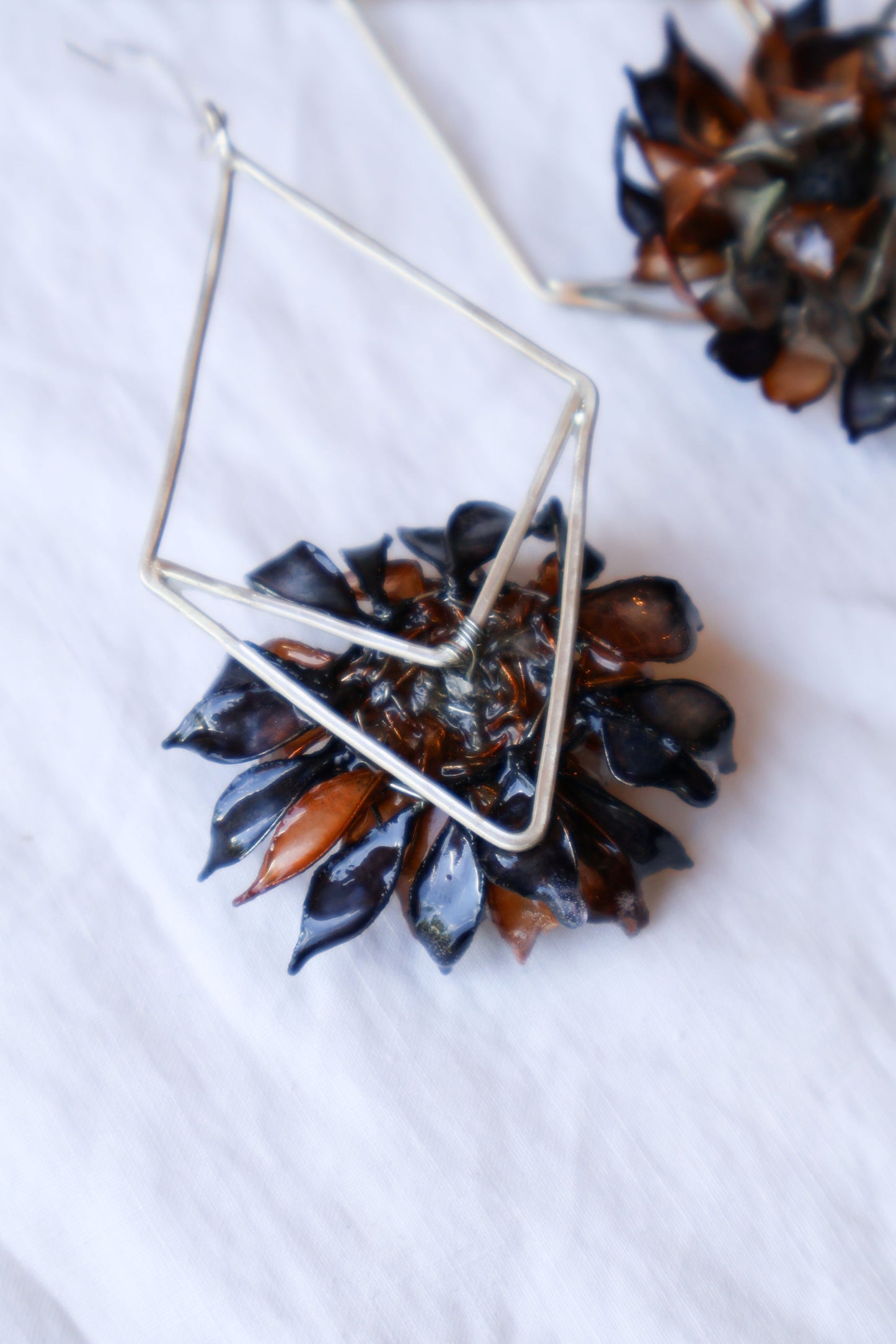 Shadow Gardenia Earrings