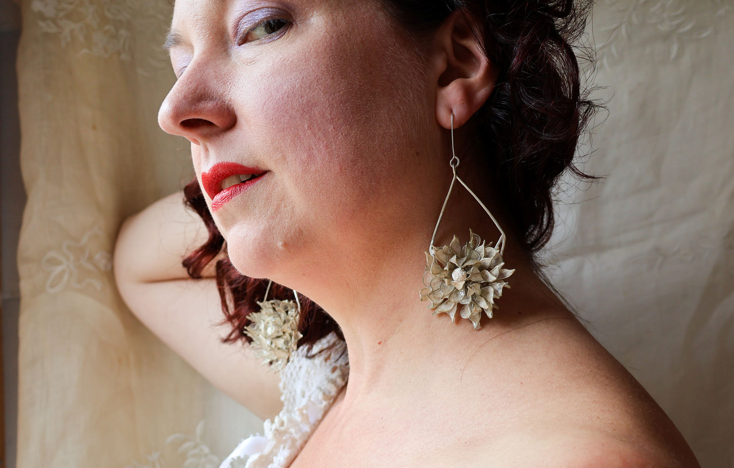 Moonlit Gardenia Earrings